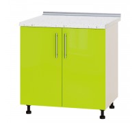 Szafka kuchenna Modern Niz H84-800 Dąb mleczny, limonkowy połysk