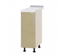 Küchenzeile Modern Niz H83-300 Milcheiche, Latte Gloss