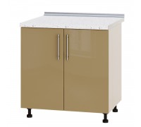Kitchen unit Modern Niz H84-800 Milk Oak, Mocha Gloss