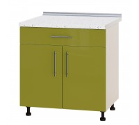 Kitchen unit Modern Niz H75-800 Milk Oak, Glossy Olive Kitchen unit Modern Niz H75-800 Milk Oak, Glossy Olive