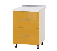 Kitchen unit Modern Niz H86-600 Milk Oak, Orange Gloss