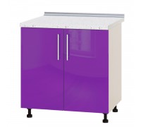 Kitchen unit Modern Niz H84-800 Milk Oak, Lilac Gloss