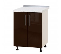 Szafka kuchenna Modern Niz H84-600 Dąb mleczny, Czekoladowy połysk