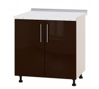 Kitchen unit Modern Niz H84-800 Milk Oak, Chocolate Gloss