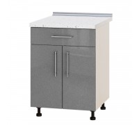 Szafka kuchenna Modern Niz H75-600 Dąb mleczny, metaliczny srebrny połysk Szafka kuchenna Modern Niz H75-600 Dąb mleczny, metaliczny srebrny połysk