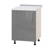 Szafka kuchenna Modern Niz H83-600 Dąb mleczny, metaliczny srebrny połysk Szafka kuchenna Modern Niz H83-600 Dąb mleczny, metaliczny srebrny połysk