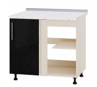 Kitchen unit Modern Niz H89-895 Milk Oak, Metallic Black Gloss