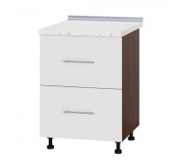 Kitchen unit Modern Niz H86-600 Dark Wenge, White Gloss