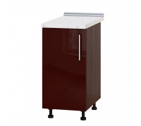 Кухонный модуль Модерн Низ Н83-400 Венге темный, Бордо Глянец