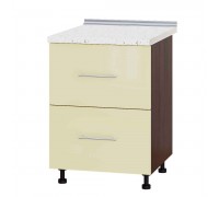 Küchenzeile Modern Niz H86-600 Dark Wenge, Vanilla Gloss