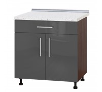 Кухонный модуль Модерн Низ Н75-800 Венге темный, Гранит Глянец