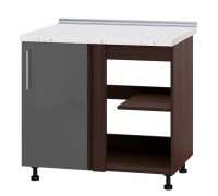 Küchenzeile Modern Niz H89-895 Dark Wenge, Glossy Granite