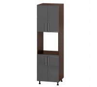 Кухонный модуль Модерн Пенал Н77-600 Венге темный, Гранит Глянец