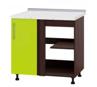 Küchenzeile Modern Niz H89-845 Dark Wenge, Lime Gloss