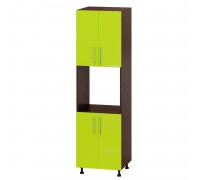 Кухонный модуль Модерн Пенал Н77-600 Венге темный, Лайм Глянец