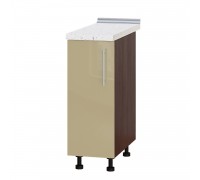 Küchenzeile Modern Niz H83-300 Dark Wenge, Latte Gloss