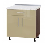 Zabudowa kuchenna Modern Niz H75-800 Ciemny Wenge, Latte Połysk