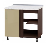 Küchenzeile Modern Niz H89-895 Dark Wenge, Latte Gloss