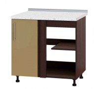 Küchenzeile Modern Niz H89-845 Dark Wenge, Mokka Glanz