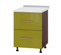 Kitchen unit Modern Niz H86-600 Dark Wenge, Glossy Olive