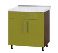 Кухонный модуль Модерн Низ Н75-800 Венге темный, Олива Глянец