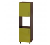 Кухонный модуль Модерн Пенал Н76-600 Венге темный, Олива Глянец