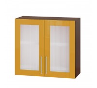 Küchenzeile Modern Top BB06-800 Dark Wenge, Orange Gloss