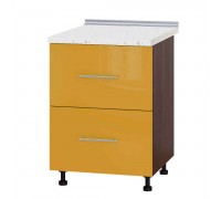Kitchen unit Modern Niz H86-600 Dark Wenge, Orange Gloss