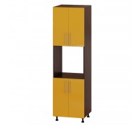 Кухонний модуль Модерн Пенал Н77-600 Венге темний, Оранж Глянець