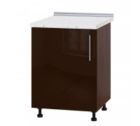 Кухонний модуль Модерн Низ Н83-600 Венге темний, Шоколад Глянець