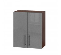 Кухонный модуль Модерн Верх В06-600 Венге темный, Металлик Серебряный Глянец Кухонный модуль Модерн Верх В06-600 Венге темный, Металлик Серебряный Глянец