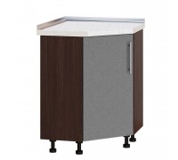 Küchenzeile Modern Niz H70-795 Dark Wenge, Metallic Silver Gloss