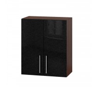 Кухонный модуль Модерн Верх В06-600 Венге темный, Металлик Черный Глянец Кухонный модуль Модерн Верх В06-600 Венге темный, Металлик Черный Глянец