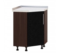 Кухонный модуль Модерн Низ Н70-795 Венге темный, Металлик Черный Глянец