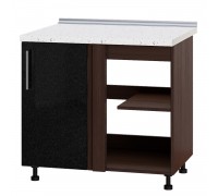 Szafka kuchenna Modern Niz H89-895 Ciemny Wenge, Metaliczny Czarny Połysk