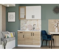 Optima kitchen set, 1.2 m, without countertop, Sonoma Oak, White