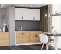 Кухонный набор Оптима 1.6м, без столешницы, Белый, Дуб Крафт ЗОЛОТОЙ Кухонный набор Оптима 1.6м, без столешницы, Белый, Дуб Крафт ЗОЛОТОЙ