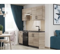 Optima 1.7m kitchen set with countertop, Sonoma Oak, Anthracite