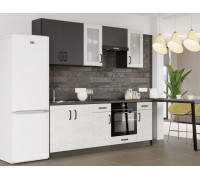 Кухонный набор Оптима 2.2м, без столешницы, Антрацит, Дуб Крафт БЕЛЫЙ Кухонный набор Оптима 2.2м, без столешницы, Антрацит, Дуб Крафт БЕЛЫЙ