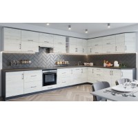 Кухонный угловой набор Оптима 5.75 м, без столешницы, Дуб Крафт БЕЛЫЙ