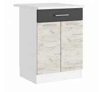 Эко Низ ящик 600 со столешницей Скай, Белый, Дуб крафт белый, Графит Эко Низ ящик 600 со столешницей Скай, Белый, Дуб крафт белый, Графит