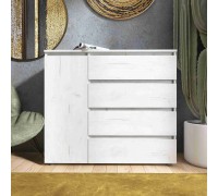 Chest of drawers KL-3 Light, White Craft Oak