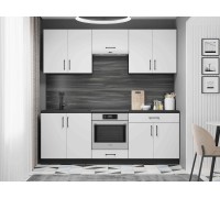 Optima K-8 set, 2.2 m, without tabletop, White/White, Anthracite
