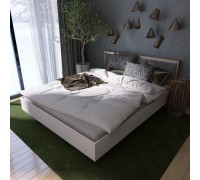 Bed 1400 CITY, with slats and lifting mechanism, Sonoma Oak, White