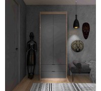 Шкаф с полками 800 СИТИ, Дуб Сонома, Графит