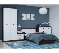Children's Bedroom Set Sonata 7, Dark Wenge, White