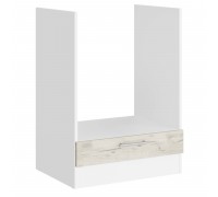 Eco Bottom Oven 600, White, White Craft Oak