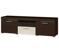 Stolik pod TV Britannia 1500, ciemny wenge, dąb mleczny