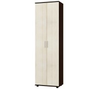 Zweitüriger Kleiderschrank ШП-1, dunkle Wenge, Milcheiche