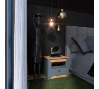 Nachttisch 500 Nordic, Eiche Craft Golden, Graphit.